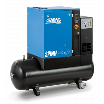 Kompresor śrubowy ABAC SPINN 2.2E I 10 400/50 200 CE | 10 bar | 3 KM/2.2 kW | 132 - 294 l/min | 200 l