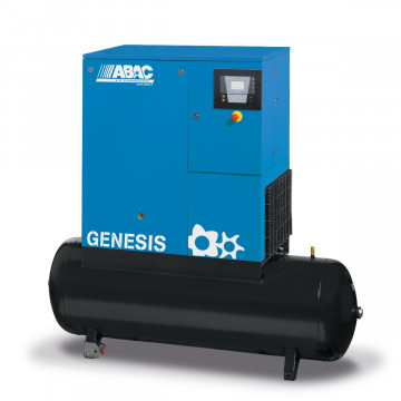 Kompresor śrubowy ABAC GENESIS 22 8 400/50 500 CE | 8 bar | 30 KM/22 kW | 3650 l/min | 500 l | z osuszaczem