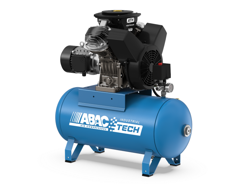 Kompresor dwutłokowy ABAC Industrial ATH 2 90 15 400/3/50 CE | 15 bar | 2 KM/1.5 kW | 186 l/min | 90 l | 400V
