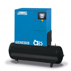 Kompresor śrubowy ABAC GENESIS 5.5 8 400/50 500 CE | 8 bar | 7.5 KM/5.5 kW | 880 l/min | 500 l | z osuszaczem