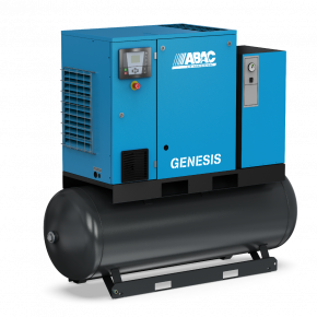 Kompresor śrubowy ABAC GENESIS I 7.5 13 400/50 270 CE | 13 bar | 10 KM/7.5 kW | 336 - 1037 l/min | 270 l | z osuszaczem
